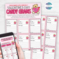 easy and cute valentines candy gram fundraiser sheet flyer bundle